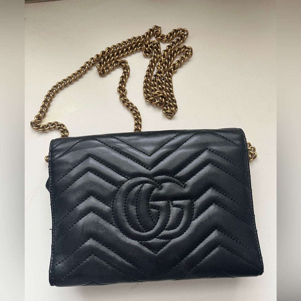 Gucci marking chain bag. Authentic , used, normal wear